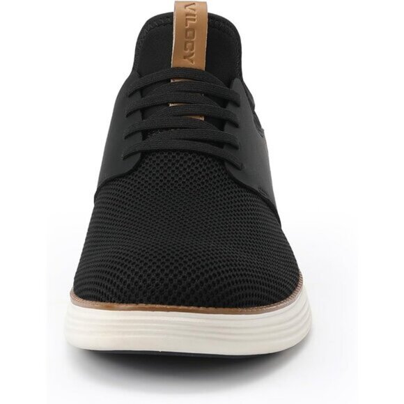 ⚡VILOCY Men's Black Fashion Dress Oxfords Business Mesh Breathable Sneakers - Picture 3 of 7